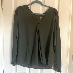 Aday wrapped top/blouse olive Sz M